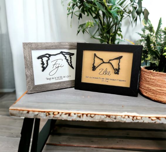 Dog Ears Memorial Gift – Personalized Pet Portrait Line Art, Custom Remembrance Keepsake